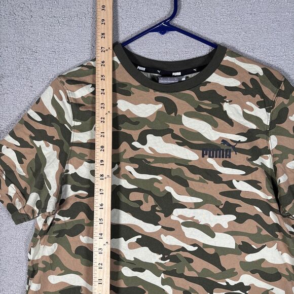 Puma T Shirt Men’s Size M Athletic Fit Camo Stretch Logo - Picture 6 of 11